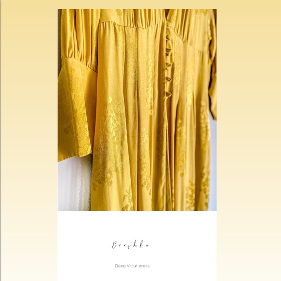 COPY - Bershka | Yellow Deep V-cut Dress - Picture 4 of 6